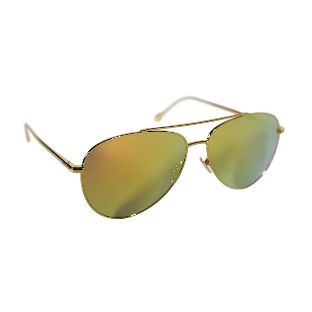 Isabel Marant Metal Aviator Sunglasses - Yellow Gold / Yellow Mirror - NWT - Picture 4 of 8
